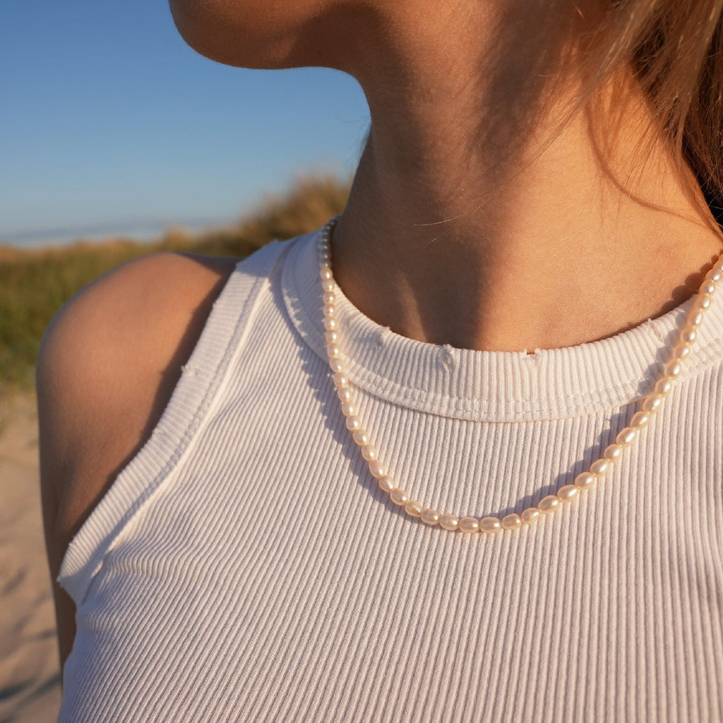 Perlenkette "Rosa" - Gold