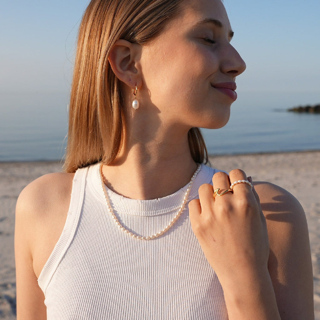 Perlenkette "Rosa" - Gold